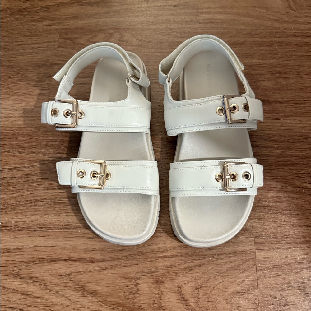 Madden Girl Cream Sandals Worn Once Since 6